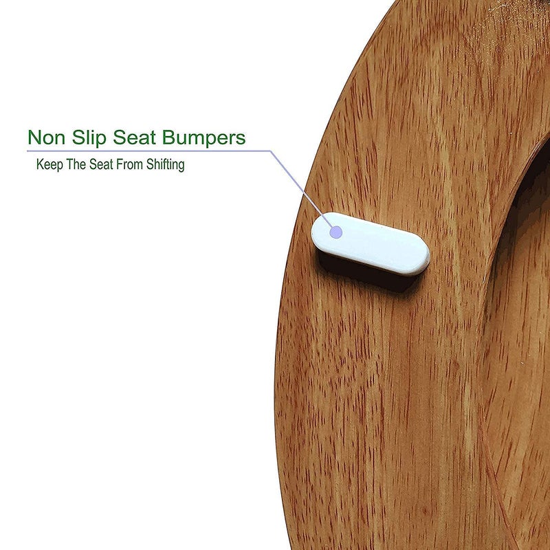 J&V Textiles Round Toilet Seat With Easy Clean & Change Hinge (Wooden Grain)* - Image 5